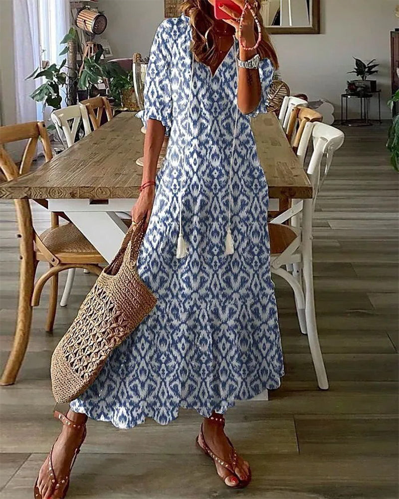 Dianna™ - Boho Buikbedekkend Jurk ok