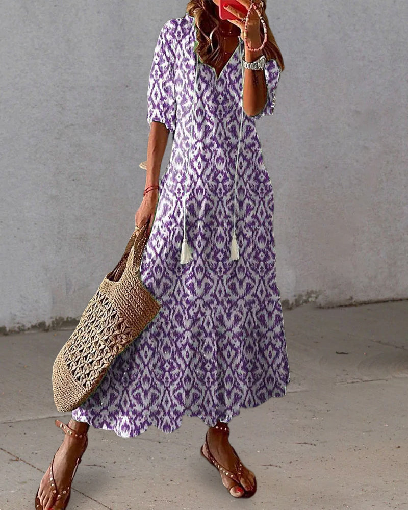 Dianna™ - Boho Buikbedekkend Jurk ok