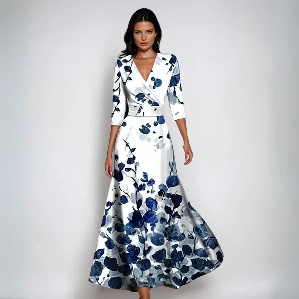 Elinor™ | Stijlvolle Bloemen Omslagsjurk