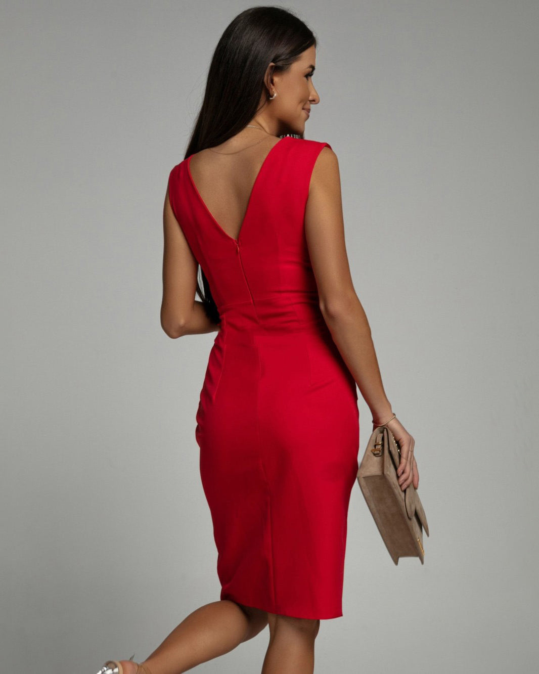 Celina™ | Cocktailjurk met plooien-design