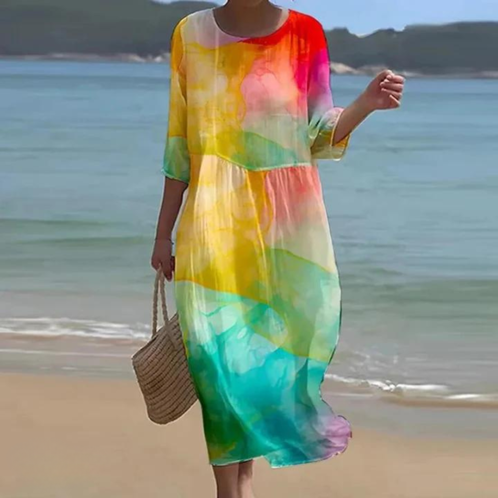 Nataly | Elegante jurk die de buik bedekt