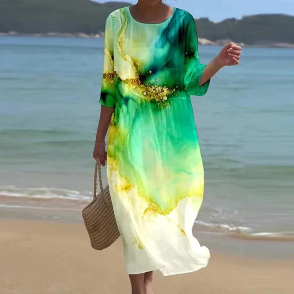 Nataly | Elegante jurk die de buik bedekt