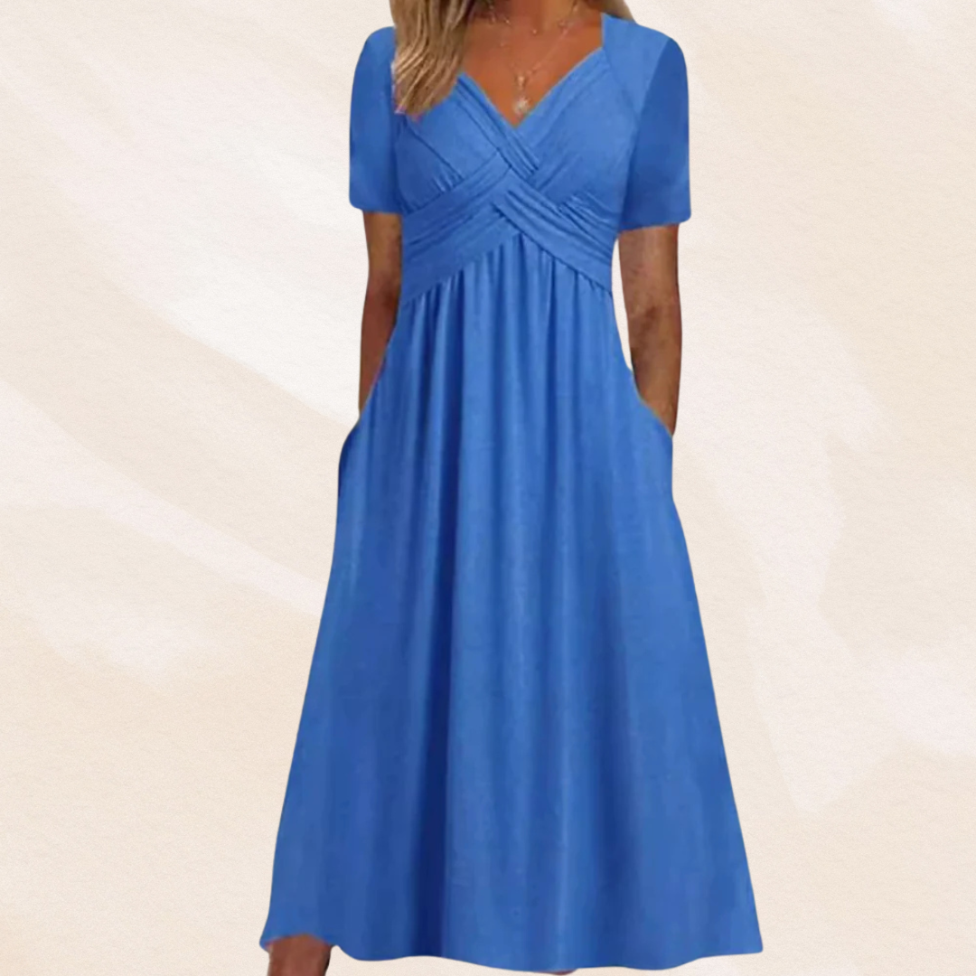 Mirella™ | Stijlvolle V-hals Jurk