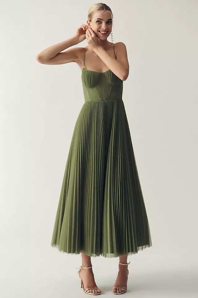 Elara™ | Korset-Plisseekleed van Tulle