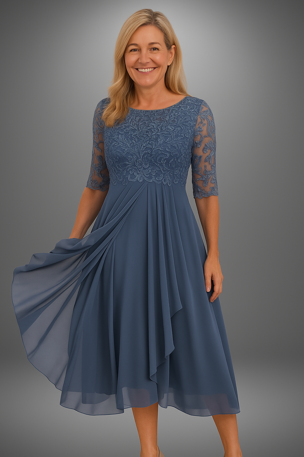 Belle™ | Handgemaakte elegante kanten jurk
