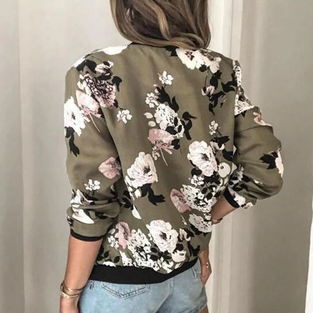 Nathalie | Bomberjack met trendy bloemenprint