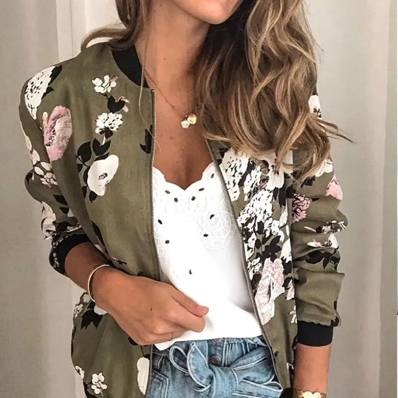 Nathalie | Bomberjack met trendy bloemenprint