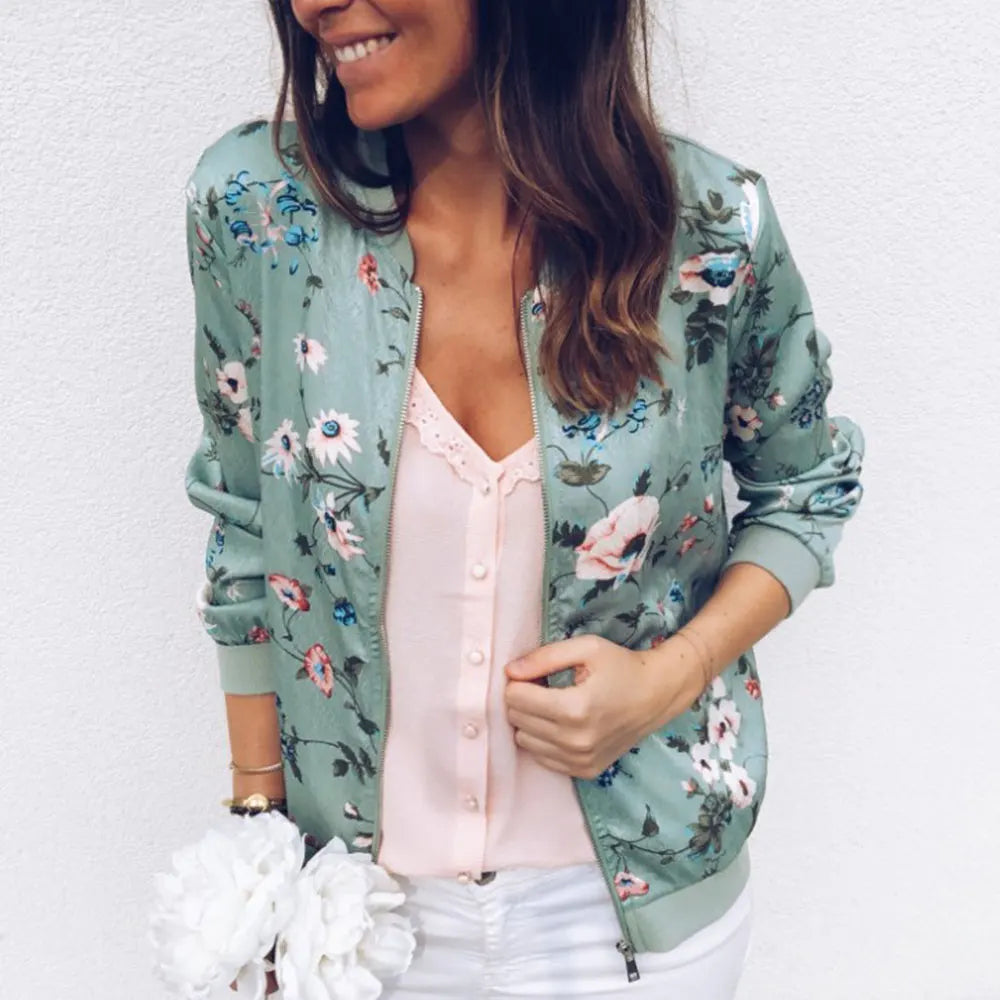 Nathalie | Bomberjack met trendy bloemenprint