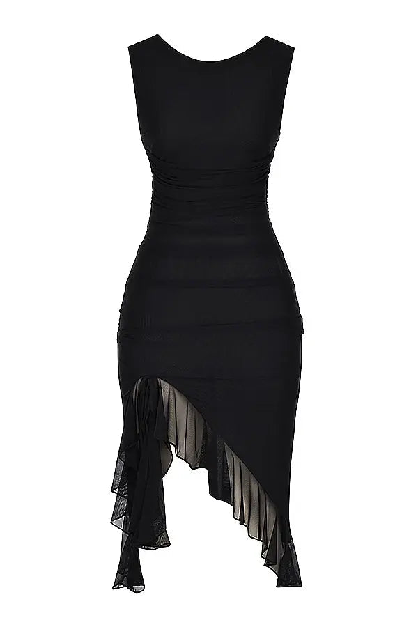 Vivienne | Midikleid met Ruches
