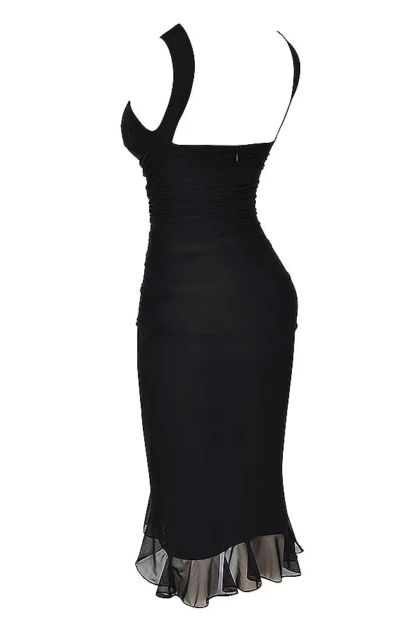 Vivienne | Midikleid met Ruches