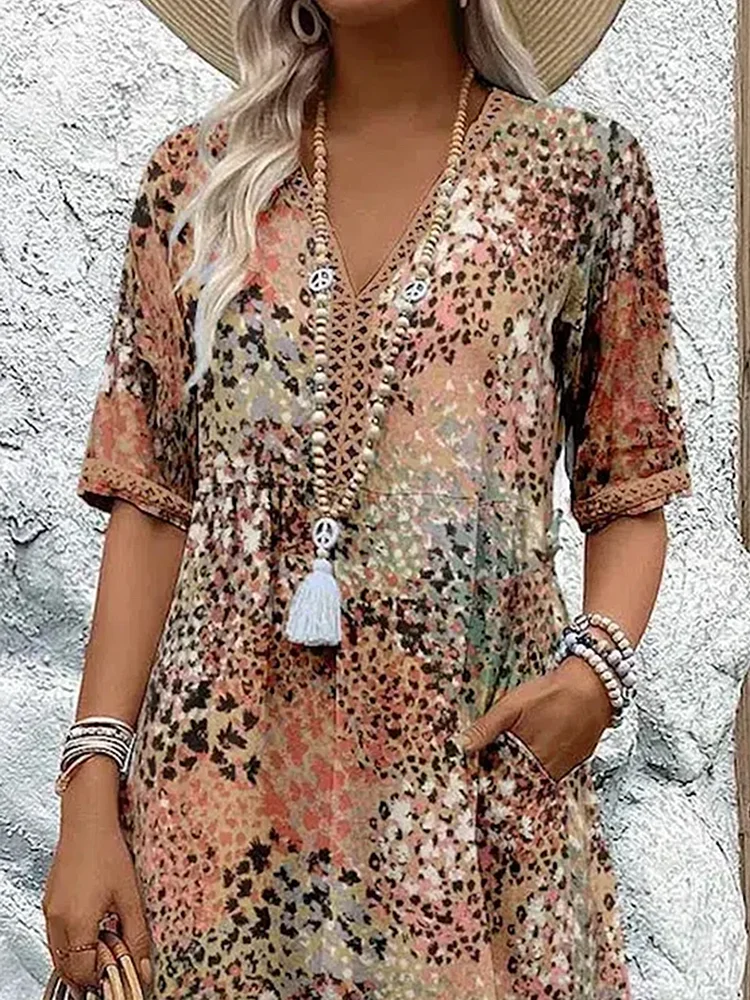 Helen | Elegante bloemige midi-jurk