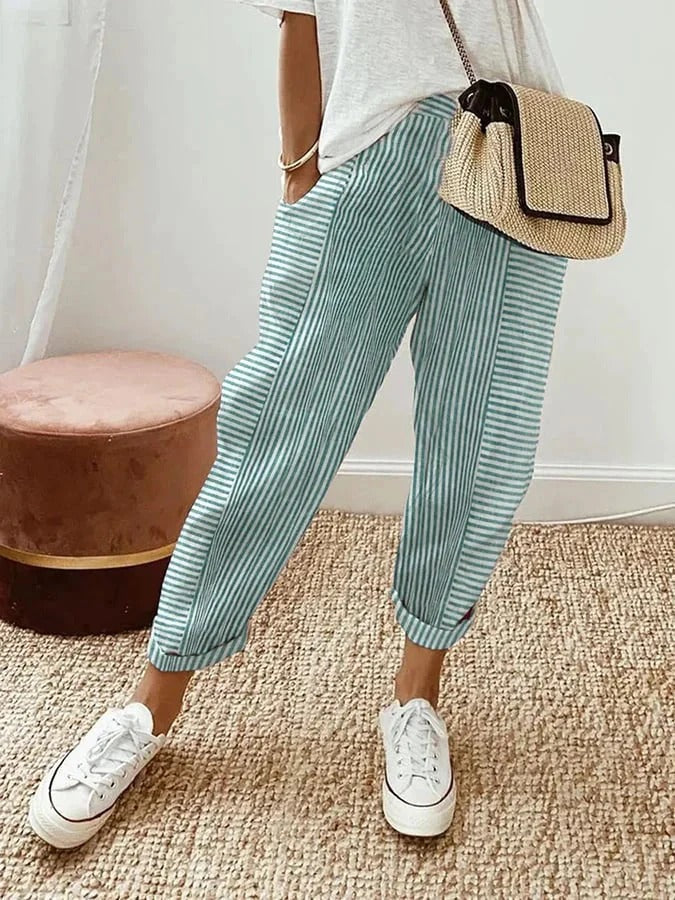 Norah | Gestreepte Relaxed Broek