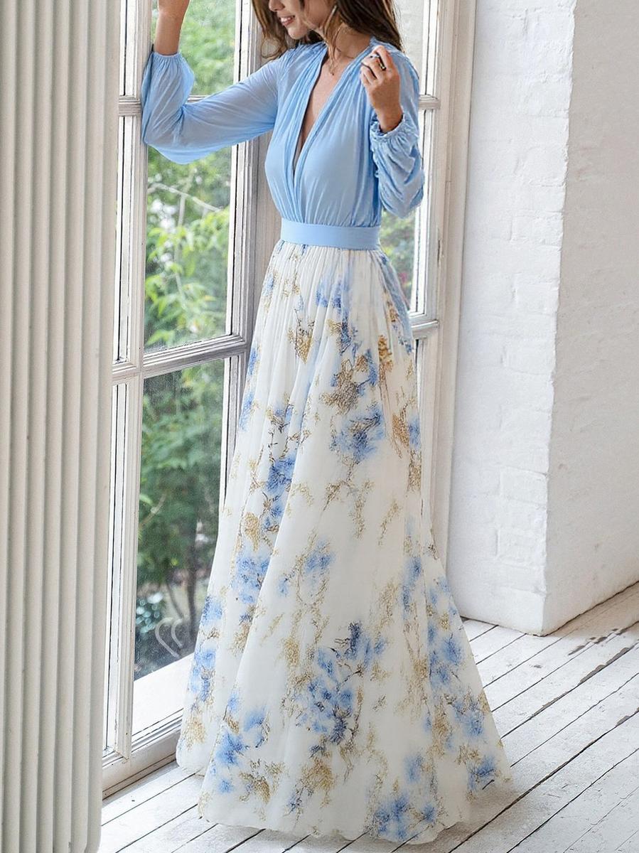 Stella™ | Lange Jurk met Bloemenprint