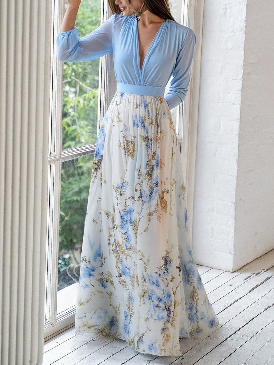 Stella™ | Lange Jurk met Bloemenprint