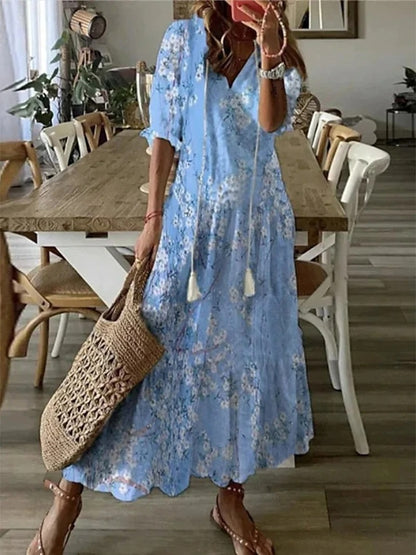 Dianna™ - Boho Buikbedekkend Jurk ok