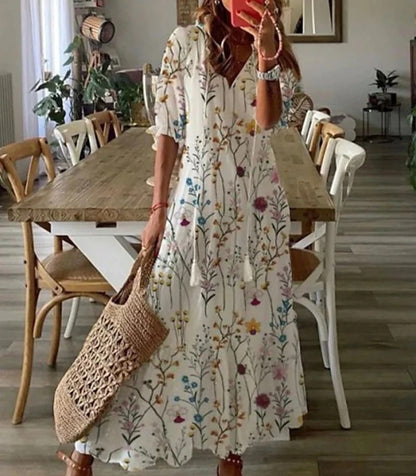 Dianna™ - Boho Buikbedekkend Jurk ok