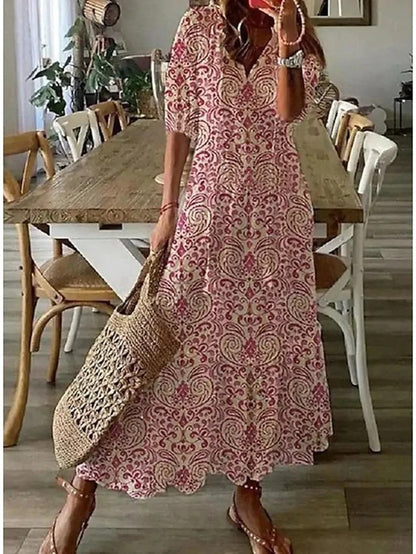 Dianna™ - Boho Buikbedekkend Jurk ok
