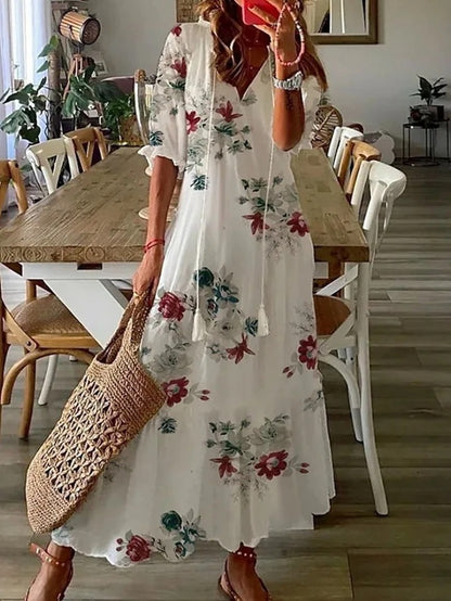 Dianna™ - Boho Buikbedekkend Jurk ok