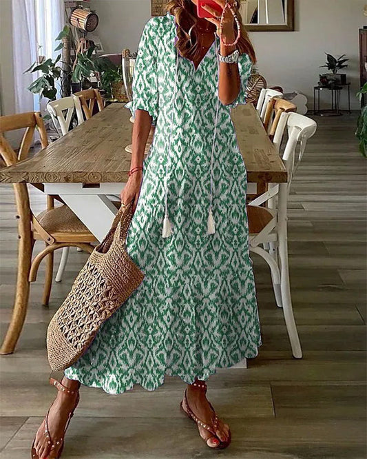 Dianna™ - Boho Buikbedekkend Jurk ok
