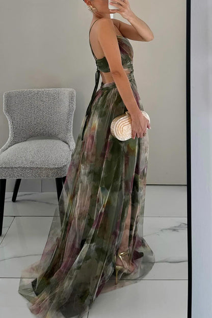Floria - Lange jurk met bloemen