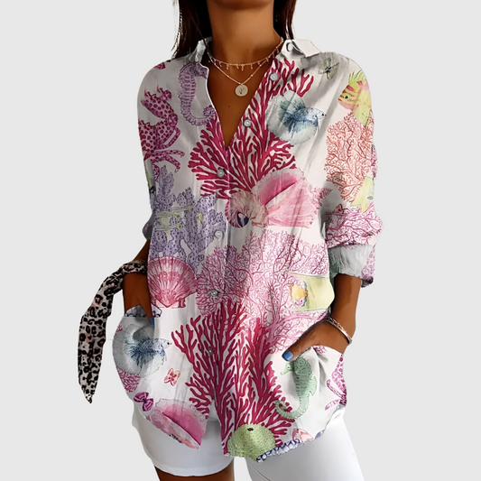 Frieda | Koraal Blouse