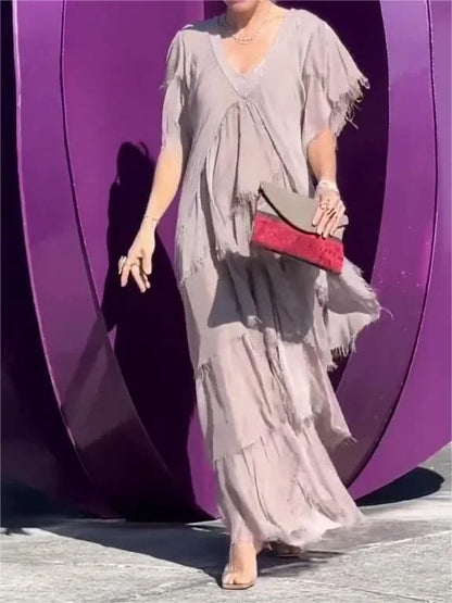 Zunera™ - Elegante V-hals Lange Jurk