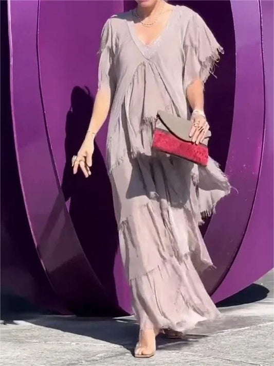 Zunera™ - Elegante V-hals Lange Jurk