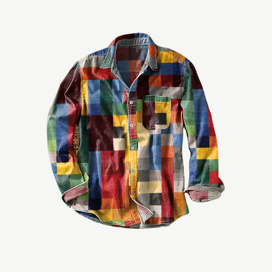 Noa | Unisex geruit overhemd in vintage stijl