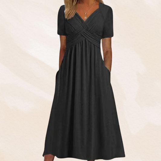 Mirella™ | Stijlvolle V-hals Jurk