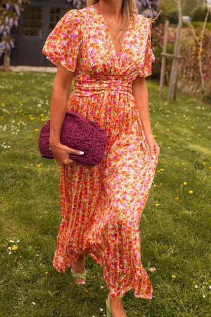 Pearl | Lange jurk met bloemen