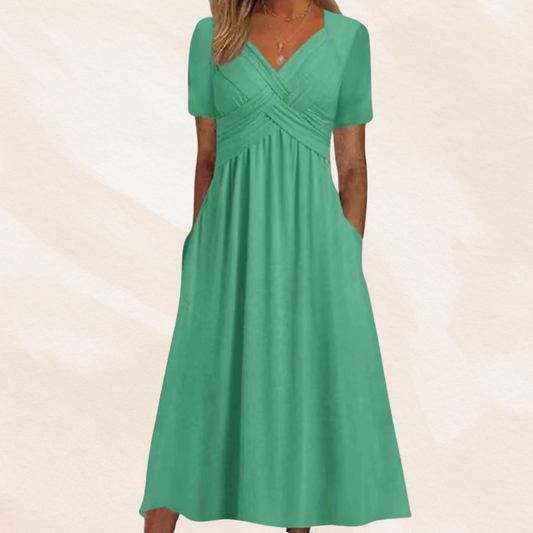 Mirella™ | Stijlvolle V-hals Jurk