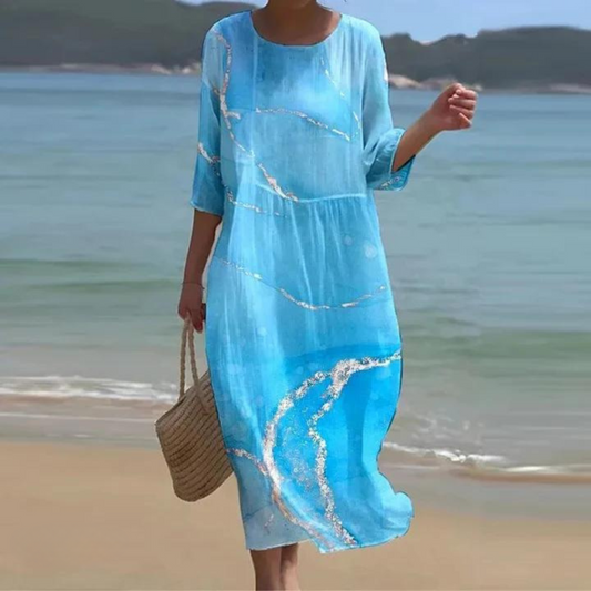 Nataly | Elegante jurk die de buik bedekt