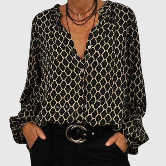 Emily | Elegante V-hals Blouse met Premium-Design