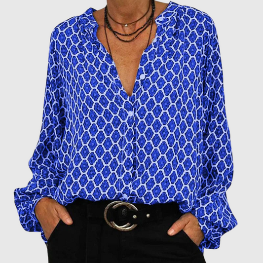 Emily | Elegante V-hals Blouse met Premium-Design