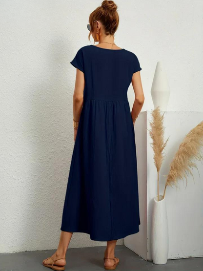 Ruby™ | Elegante Jurk van Katoen en Linnen