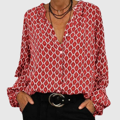 Emily | Elegante V-hals Blouse met Premium-Design