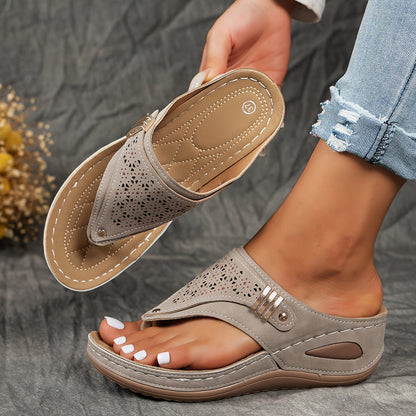 Caroline | comfortabele sandalen met sleehak en elastische band