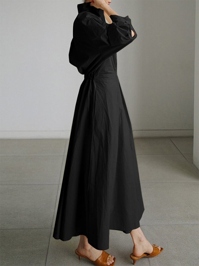 Clémence™ | Knopen Midi Jurk