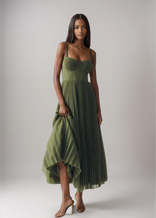 Elara™ | Korset-Plisseekleed van Tulle