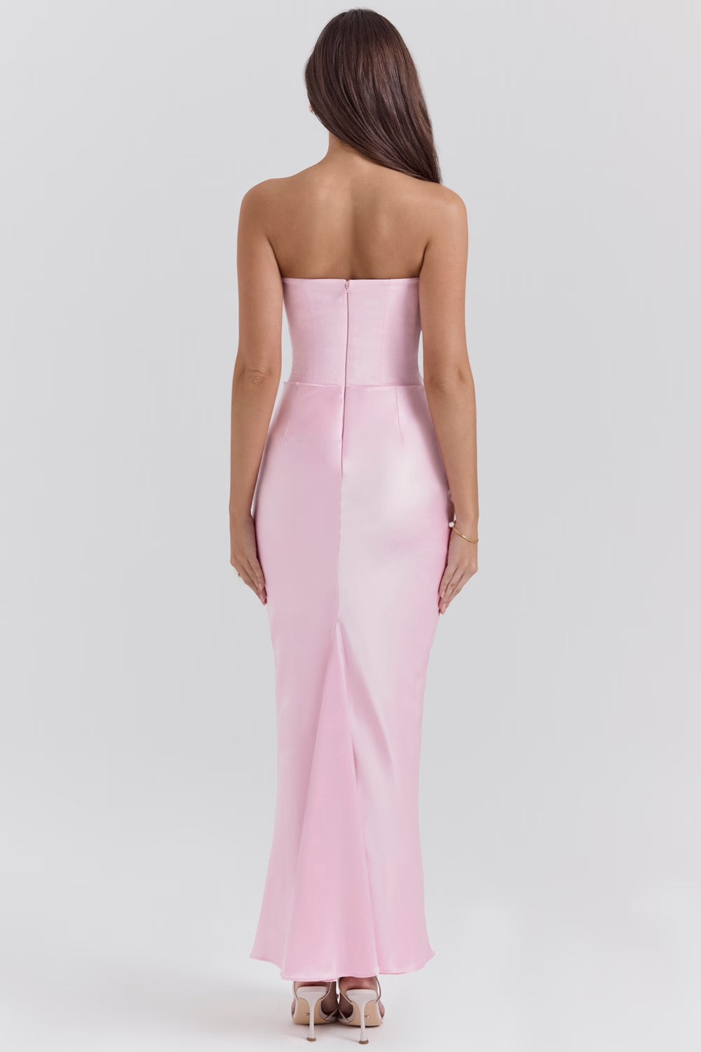 Margot™ | Satijnen jurk met zandloper-silhouet