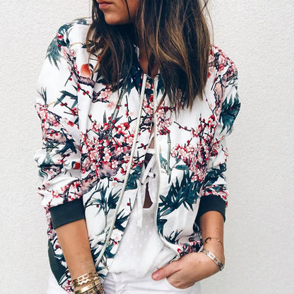 Nathalie | Bomberjack met trendy bloemenprint