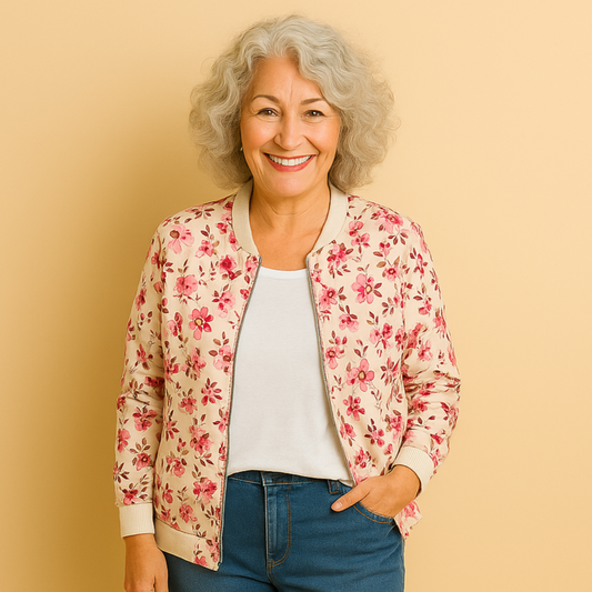 Nathalie | Bomberjack met trendy bloemenprint