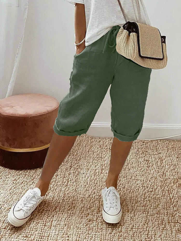 Hailey | Lichte Katoen-Linen Korte Broeken