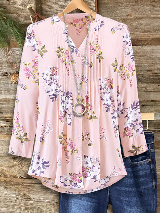 Maeve | Bloemenprint Plissé Blouse