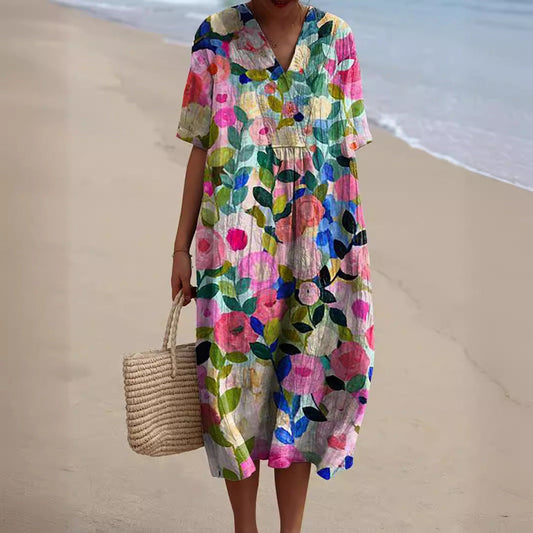 Ella - Jurk met Bloemenprint