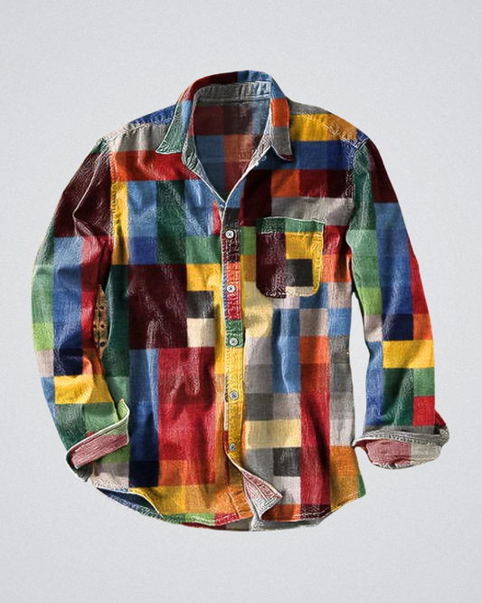Noa | Unisex geruit overhemd in vintage stijl