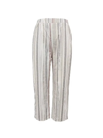 Mina | Losse Pasvorm - Gestreepte Colorblock Broek