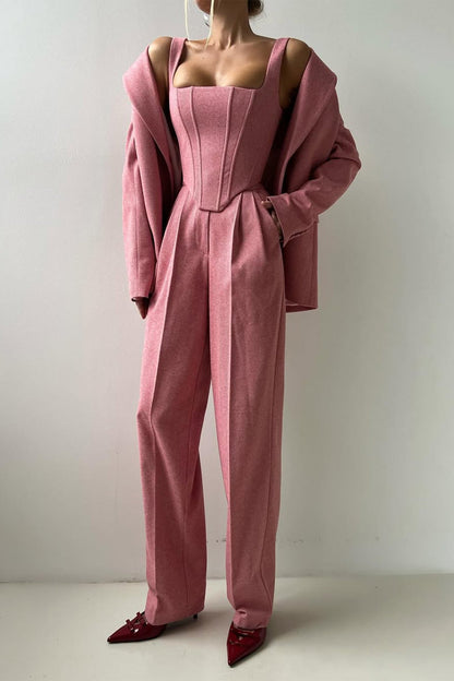 Daniella™ Set | Luxe 2-Delig Set met Gratis Dubbelrijige Blazer