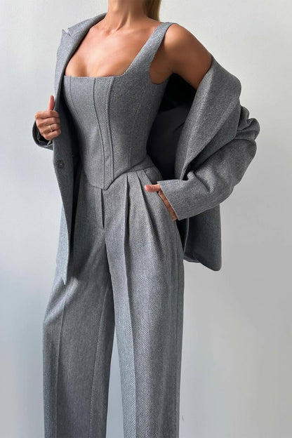 Daniella™ Set | Luxe 2-Delig Set met Gratis Dubbelrijige Blazer