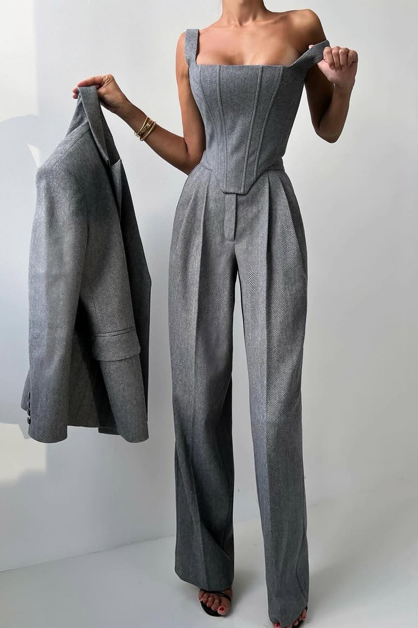 Daniella™ Set | Luxe 2-Delig Set met Gratis Dubbelrijige Blazer